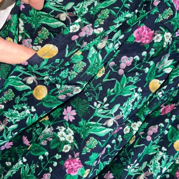 J. Crew Green Pleated Voile Maxi Skirt Resort Wear - Picture 3 of 6